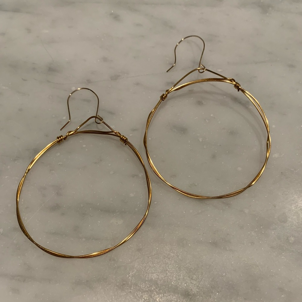 Twisted Wire Hoop Earrings